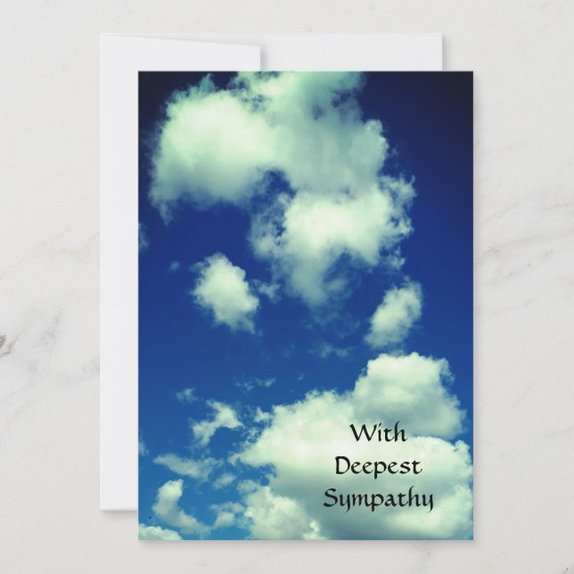 Deepest Sympathy White Clouds Blue Sky Heavens (Front)