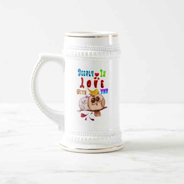 Deeply In Love With You Beer Stein (Left)