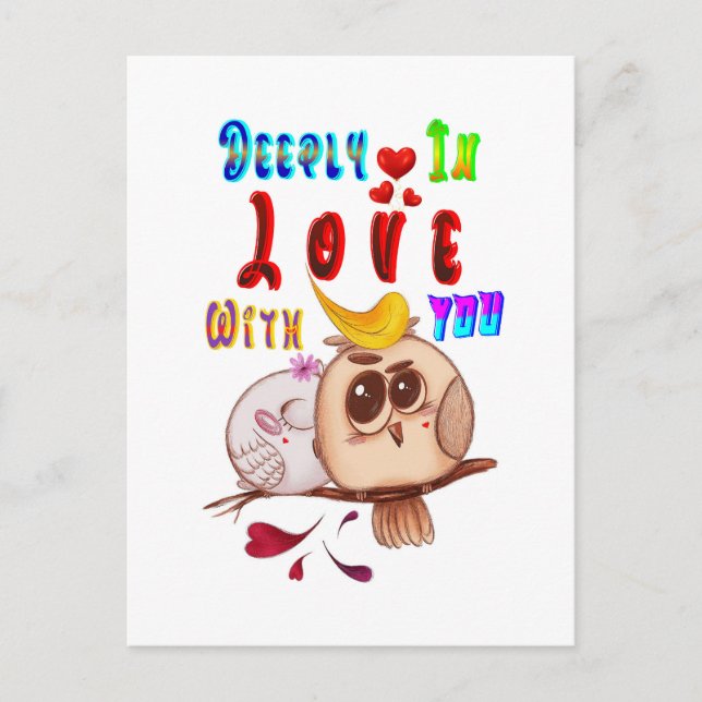 Deeply In Love With You Holiday Postcard (Front)