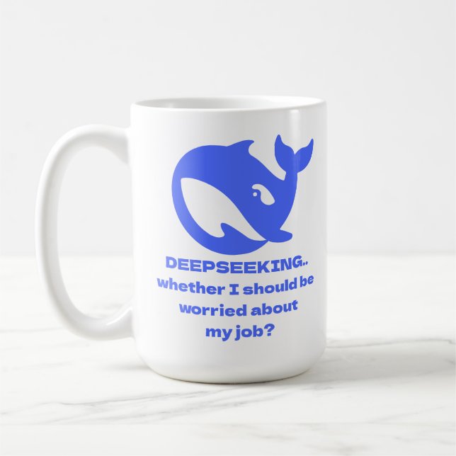 DEEPSEEK Customizable Personalized Editable Text Coffee Mug (Left)