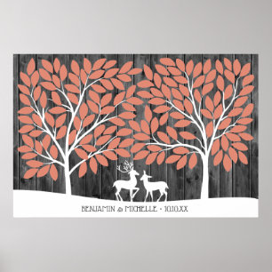 Deer - 150 Signature Guest Book Alternative