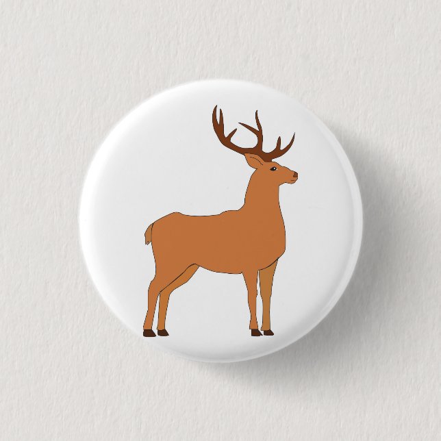 Deer 1 Inch Round Button (Front)