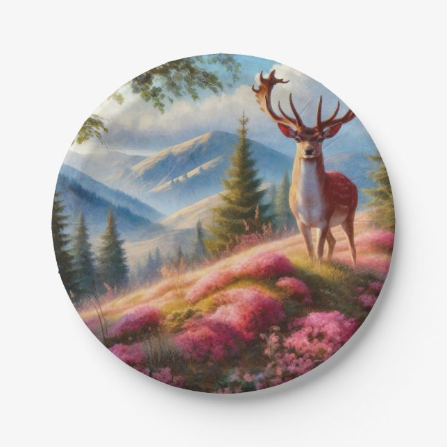 Deer 1 paper plate (Front)