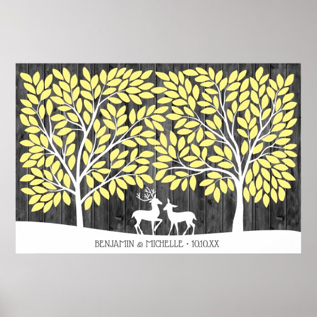 Deer - 250 Signature Guest Book Alternative (Front)