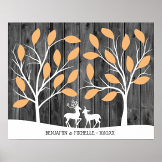 Deer - 25 Signature Guest Book Alternative