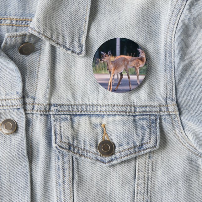 Deer 2 Inch Round Button (In Situ)