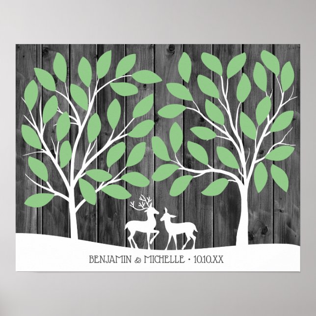 Deer - 50 Signature Guest Book Alternative (Front)