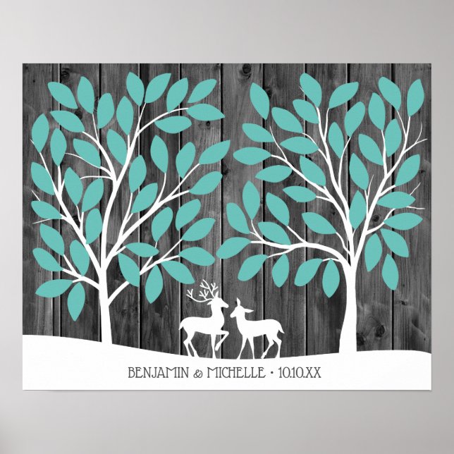 Deer - 75 Signature Guest Book Alternative (Front)