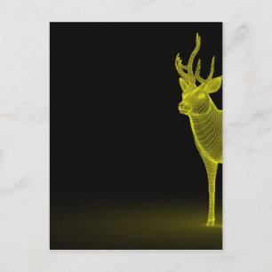 Deer abstract postcard