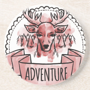 Deer Adventure Badge Coaster