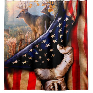Deer American Flag Blanket,