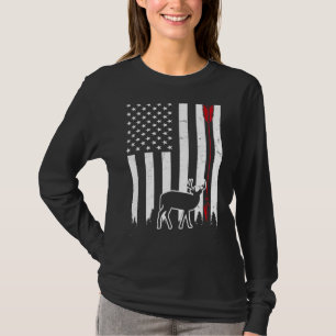 Deer American Flag USA Hunter Hunt Deer Hunting Pa T-Shirt