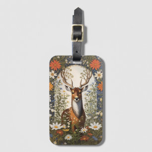 Deer Amid Daisy Flowers  Luggage Tag