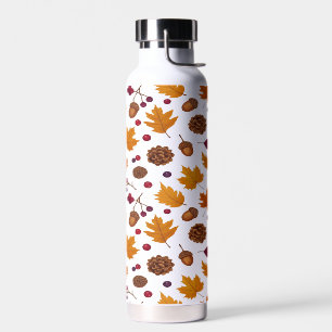 Deer Among Falling Leaves Peaceful Autumn Forest Water Bottle