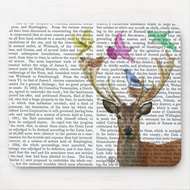 Deer and Birds Nests Pastel Shades Mouse Pad (Front)