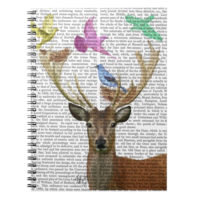 Deer and Birds Nests Pastel Shades Notebook (Front)