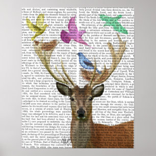 Deer and Birds Nests Pastel Shades Poster