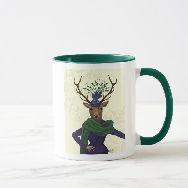 Deer and Fascinator 2 Mug (Right)