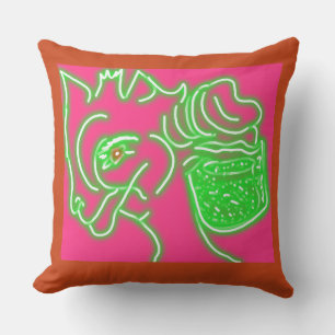 Deer and Its Magic Pearl Pouch Throw Pillow
