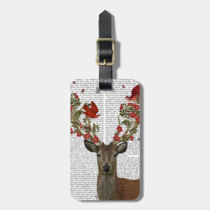 Deer and Love Birds 2 Luggage Tag