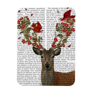Deer and Love Birds 2 Magnet
