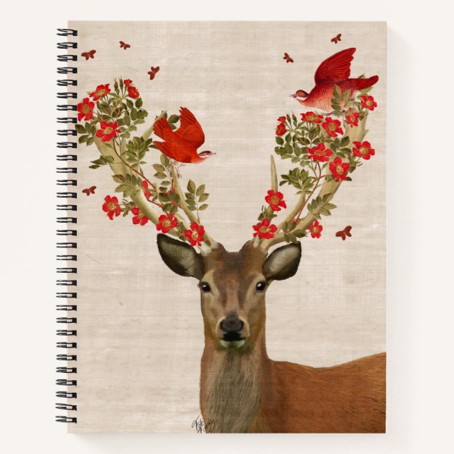 Deer and Love Birds Notebook (Front)