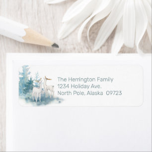 Deer and Pine Trees in Pastels