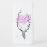 Deer and pink geometric heart drawing Animal art Case-Mate Samsung Galaxy S9 Case<br><div class="desc">This lovely phone case features ink illustration of a deer with pink geometric heart on its antlers. Fineliner and coloured pencils drawing. Makes elegant and cute Valentine's day or birthday gift for animal lovers who like art • You can customize it - resize/rotate the image, add text and more, or...</div>