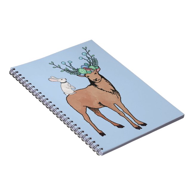 Deer and Rabbit Notebook (Right Side)