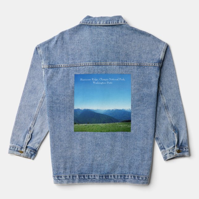 Deer and the Olympics Denim Jacket (Back)