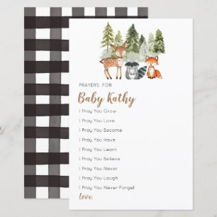 Deer animal adventure Baby Shower Prayers for Baby