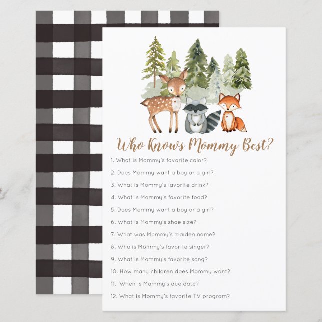 Deer animal adventure Camper Who Knows Mommy Best (Front/Back)