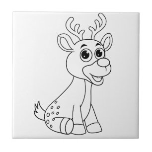 Deer Animal Fawn Baby Young Animal Cute Postcard P Tile