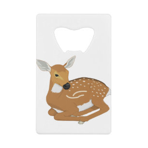 Deer Animal Mammal Spots Resting Wild Nature Credit Card Bottle Opener