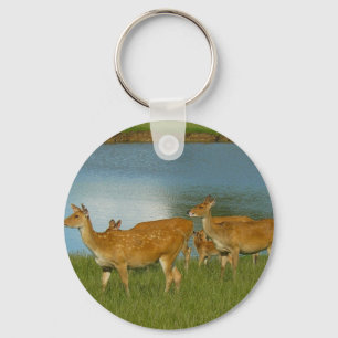 Deer Animal Nature Peace Love Destiny Fun Art Keychain