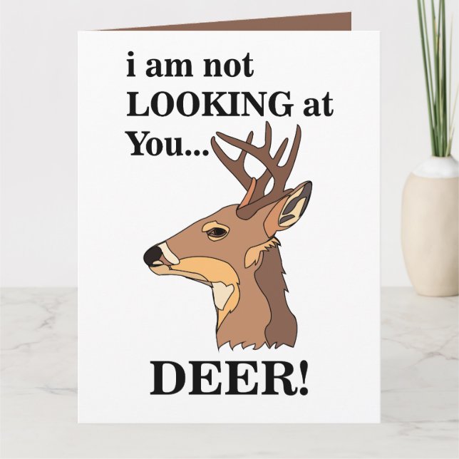 Deer Antler Funny Card (Front)