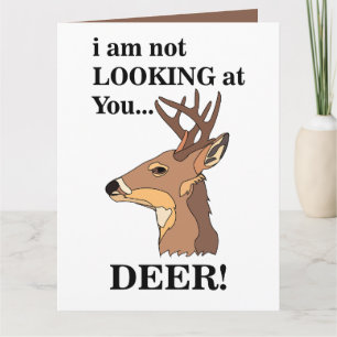 Deer Antler Funny Card
