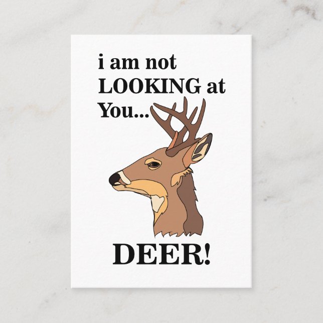 Deer Antler Funny Outdoor Business Card (Front)