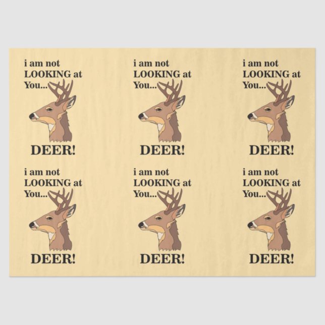 Deer Antler Funny Tissue Paper (Front)