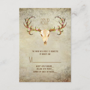 Deer Antler Southwestern Wedding RSVP Card