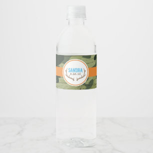 Deer Antler Water Bottle Labels
