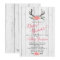 Deer Antler white wood Baby Shower Invitation