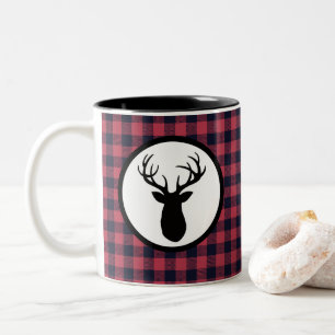 Deer Antler Wilderness Mountain Two-Tone Coffee Mug
