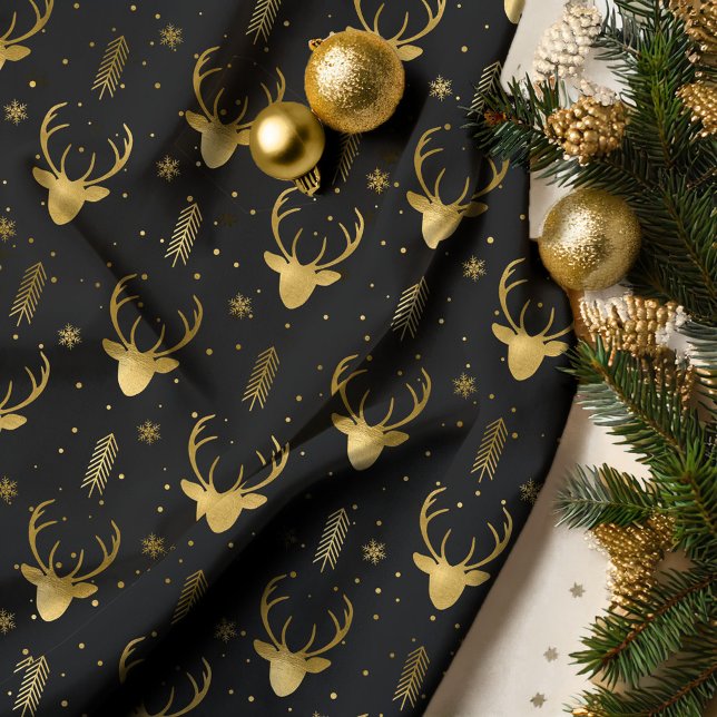 Deer Antlers Arrows Christmas Pattern V2 Gld ID861 Fabric (Creator Uploaded)
