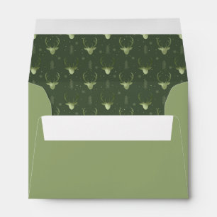 Deer Antlers Arrows Christmas Pattern V2 Gr ID861 Envelope