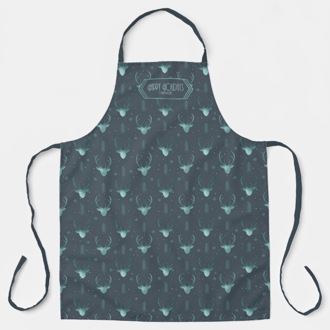 Deer Antlers Arrows Christmas Pattern V2 Tl ID861 Apron (Front)