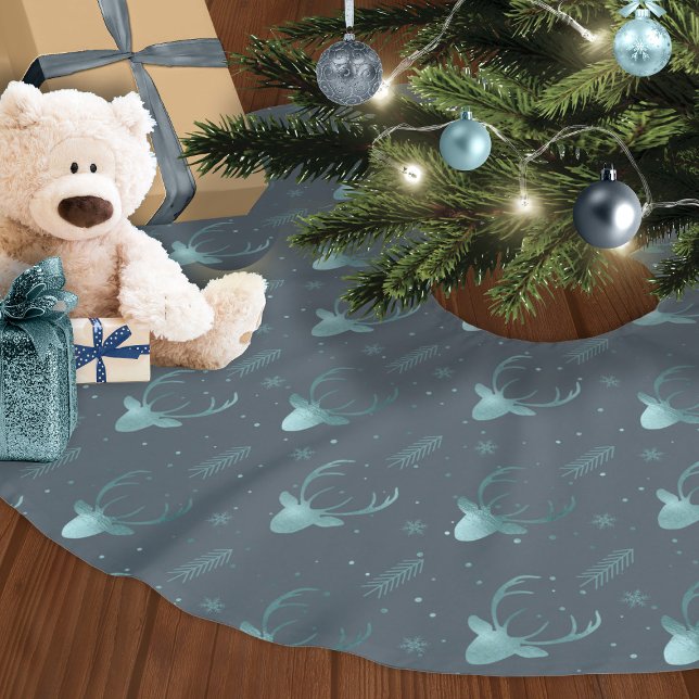 Deer Antlers Arrows Christmas Pattern V2 Tl ID861 Brushed Polyester Tree Skirt (Creator Uploaded)