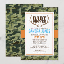 Deer Antlers Baby Shower Invitation