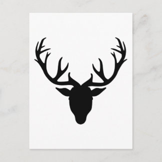 Deer antlers postcard