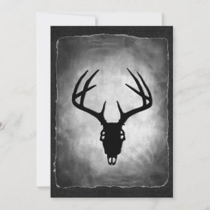Deer Antlers Skull pattern Invitation